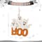 Glitzhome® 14"H Halloween Wooden Ghoost BOO Door Hanger